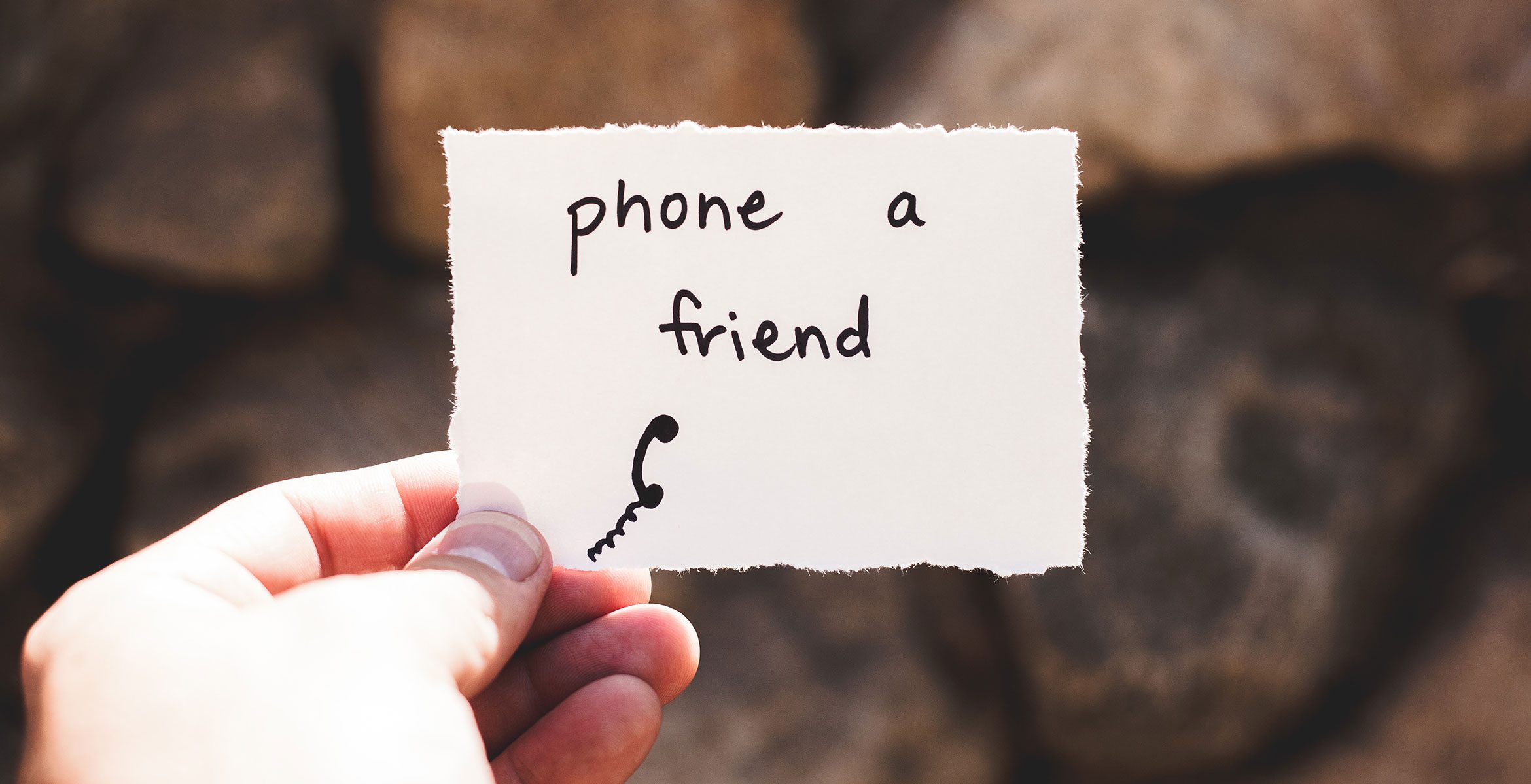 Sprich mit jemandem – Zettel mit Notiz