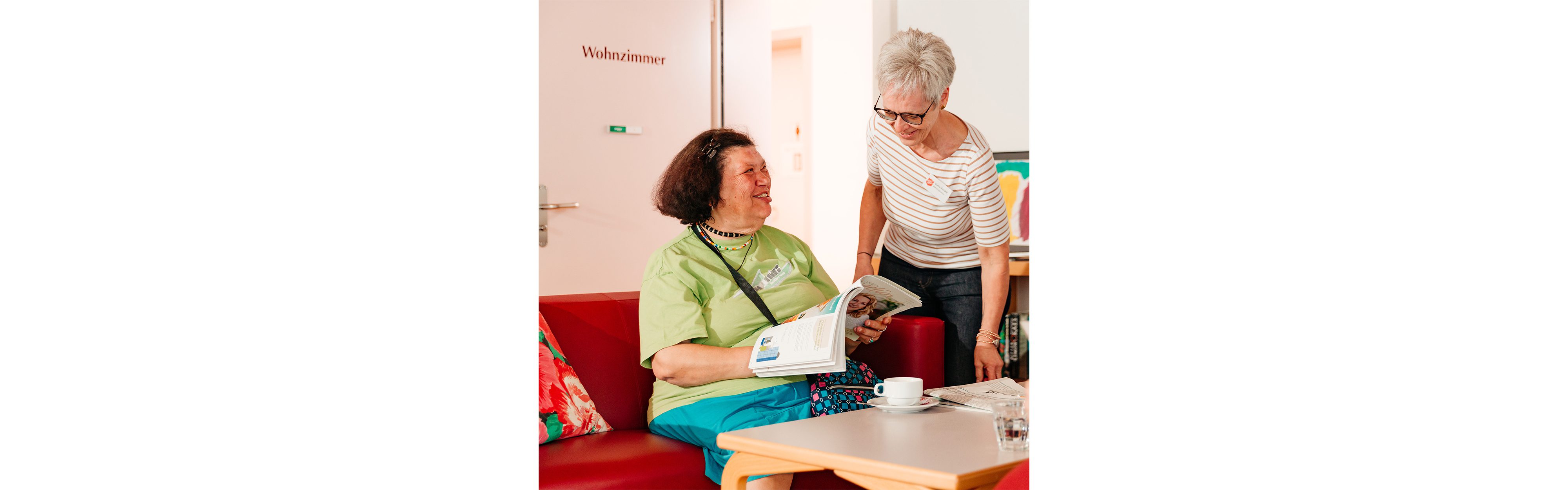 Betreutes Wohnen im Aufenthaltsraum im Lorrainehof.